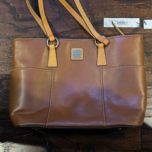 New Dooney & Bourke Wexford Leather Small Helena Tote Natural